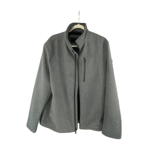 Calvin Klein Men's Classic Soft Shell Water Resistant Jacket Size L Gray Neutral - Picture 10 of 10